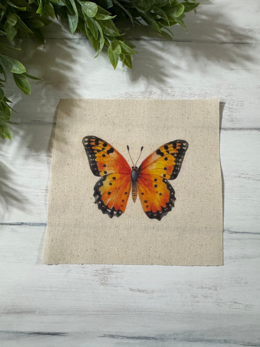 Orange butterfly 5” patch