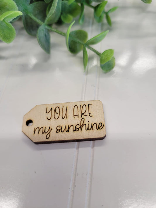 You are my sunshine wooden tag