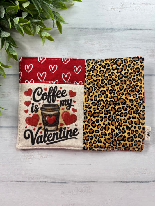 Coffee is my Valentine mug rug with pocket