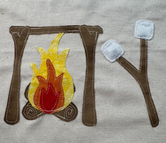 Campfire applique pattern
