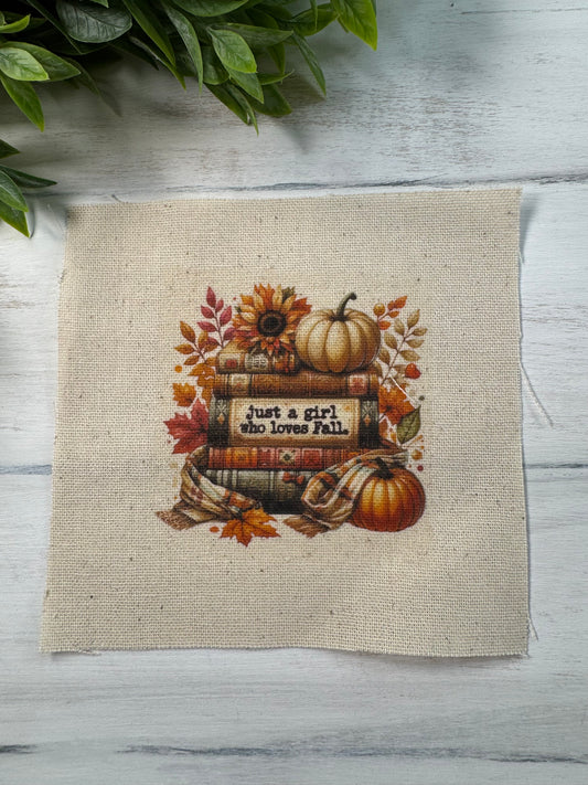 Just a girl- books 5” patch