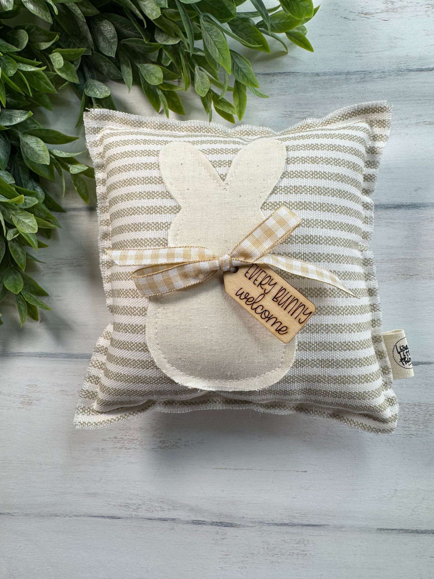 Every bunny welcome pillow