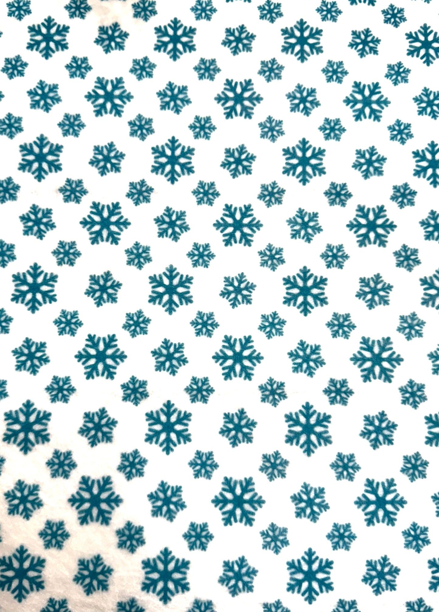 Turquoise snowflake printed felt sheets