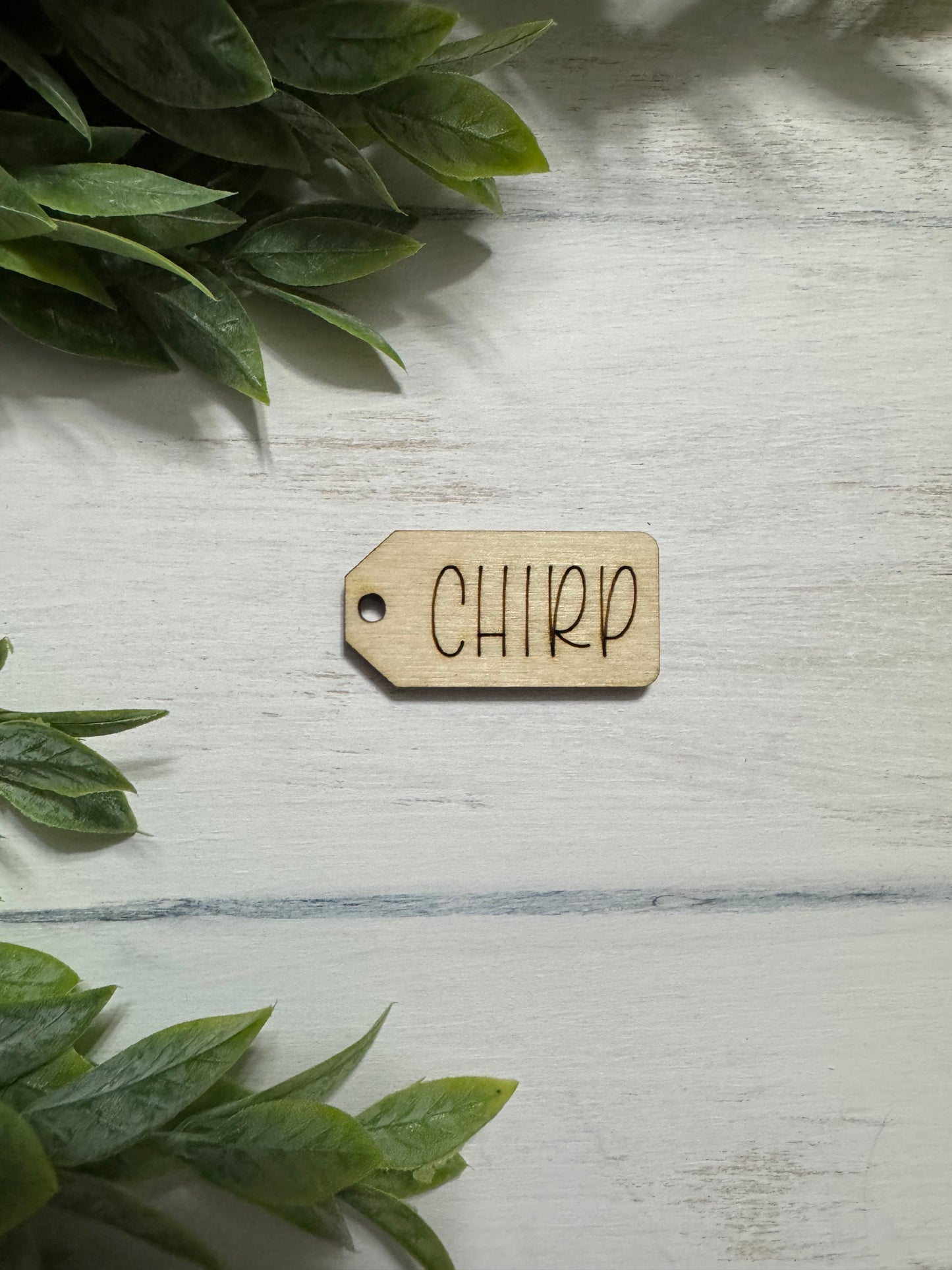 CHIRP wooden tag