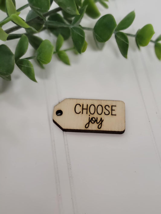 Choose joy wooden tag