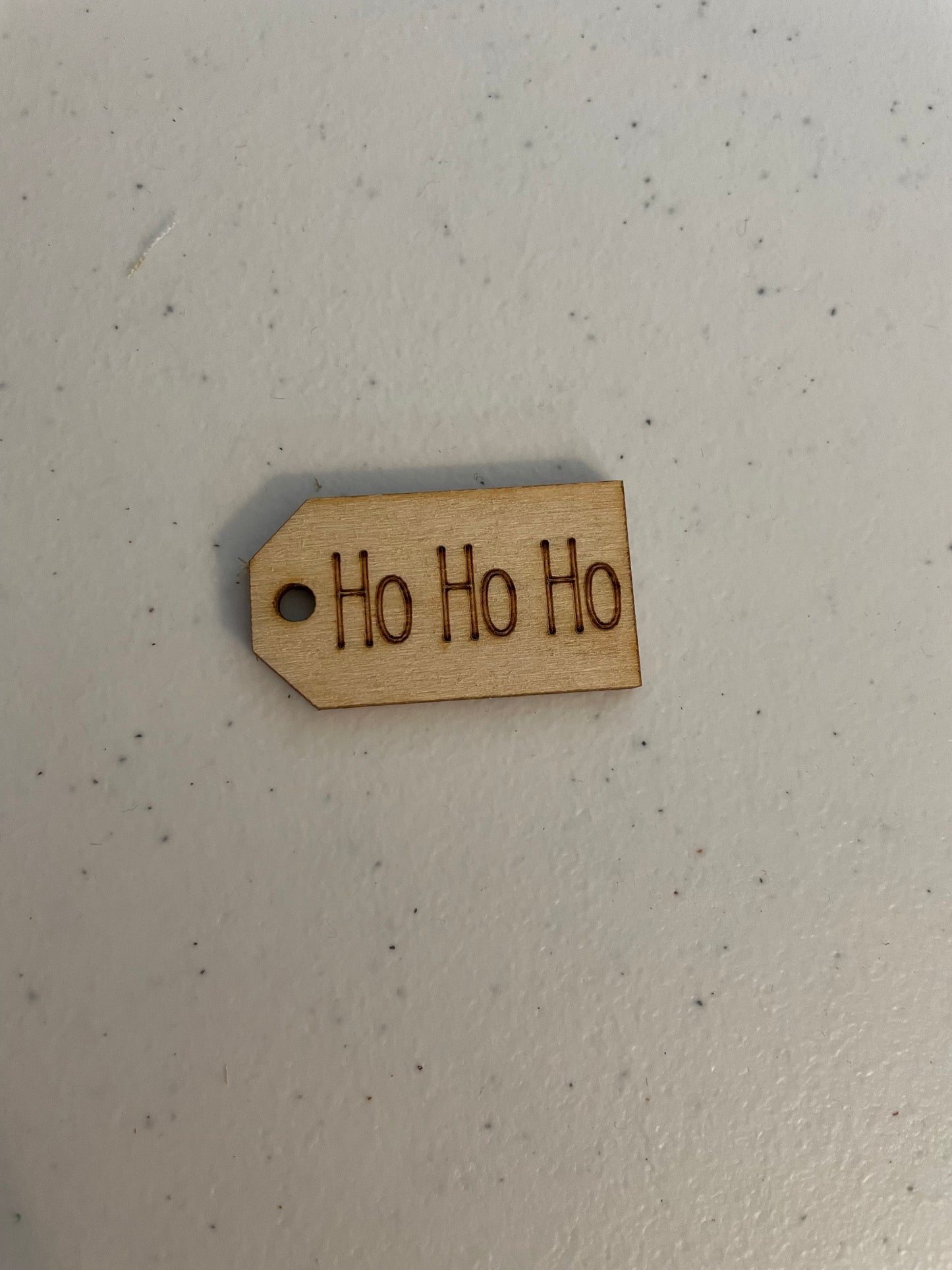 Ho Ho Ho wooden tag