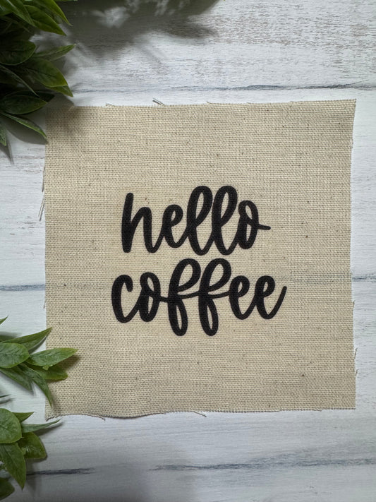 Hello coffee 5” patch