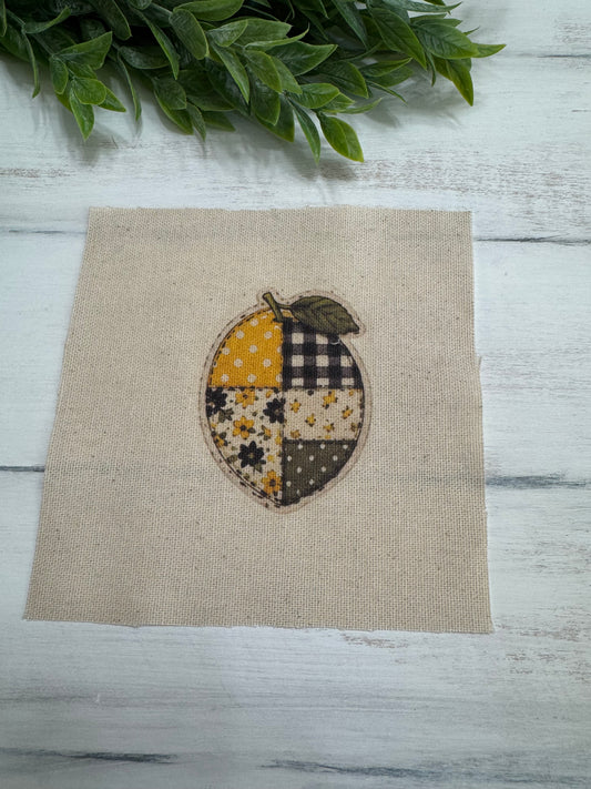 Patchwork lemon 5” patch