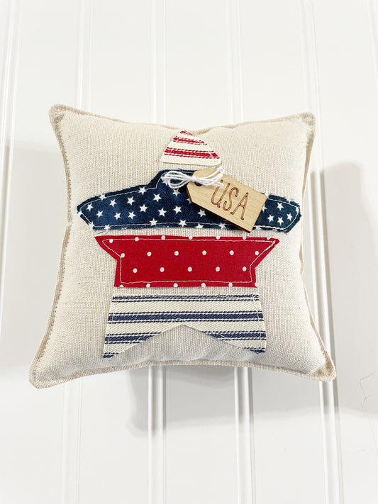 USA star mini pillow