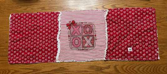 36” XOXO table runner