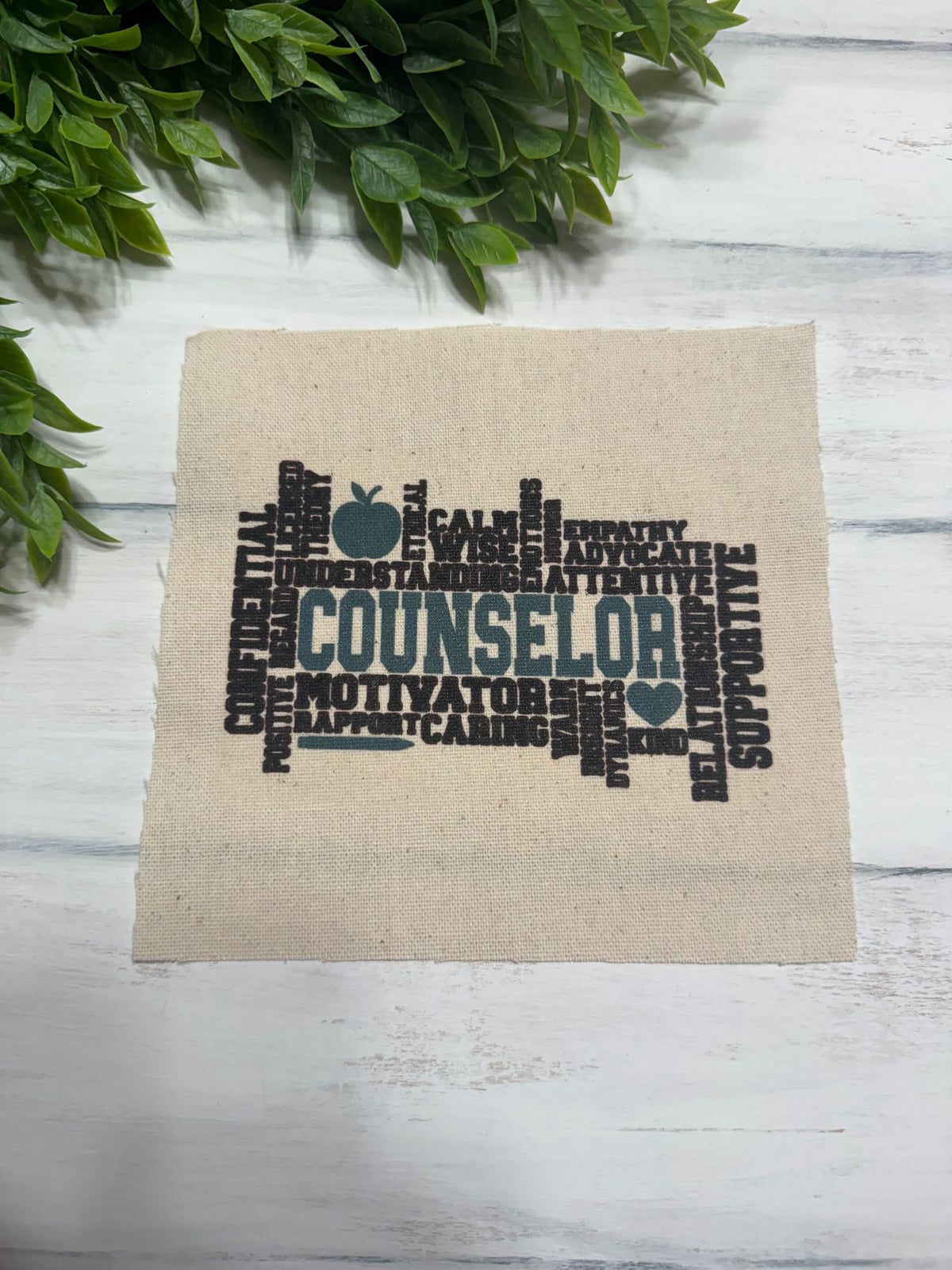 Counselor words 6” patch