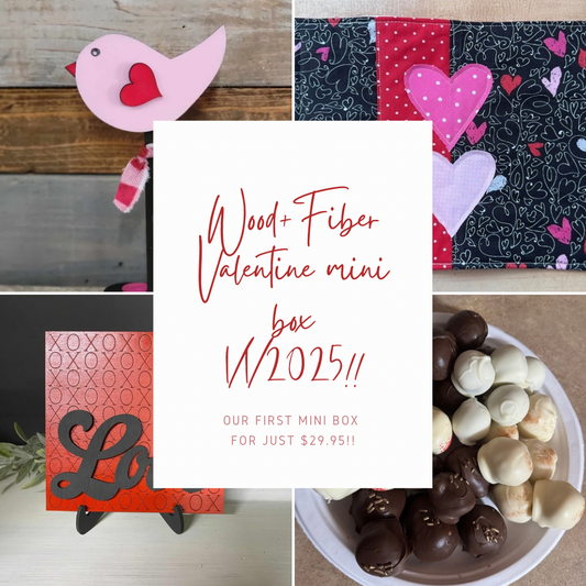 Wood+Fiber Valentine 2025 Mini Decor Box