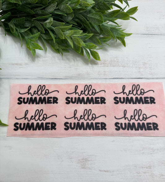 Hello summer pink mini prints set of 6