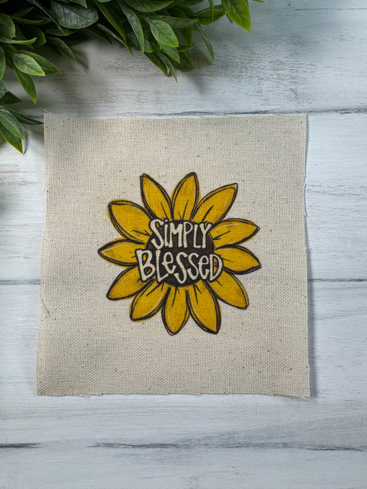 Simply blessed sunflower 5” patch