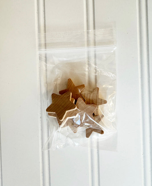 Mini wood star 7 pack