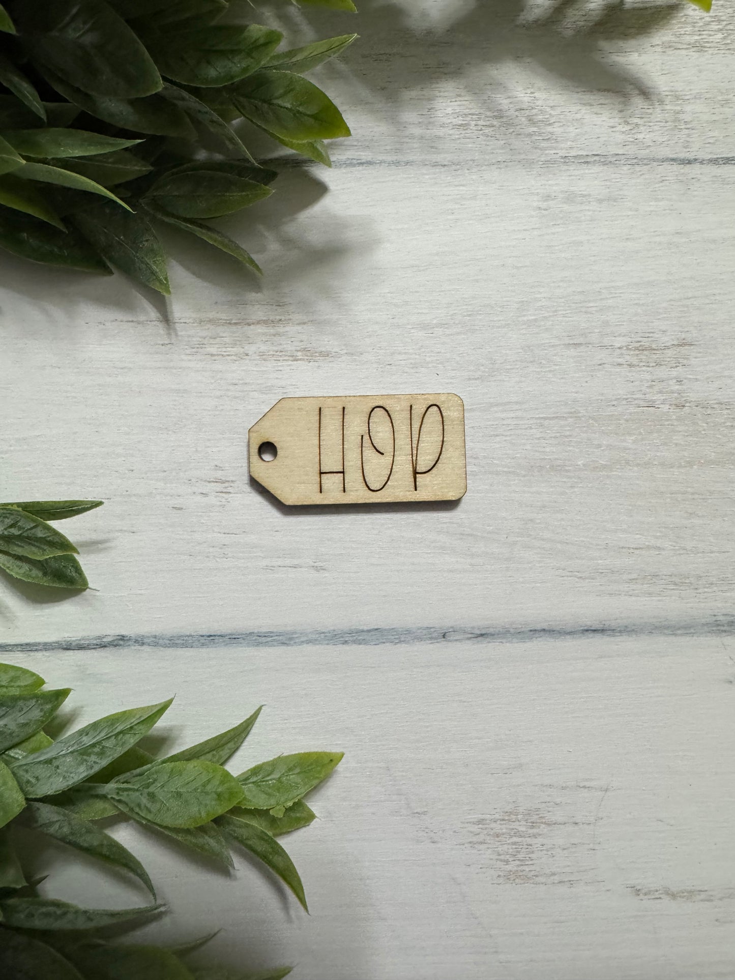 HOP wooden tag