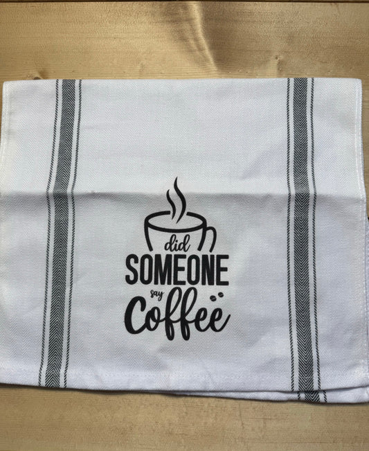 Did someone say coffee tea towel