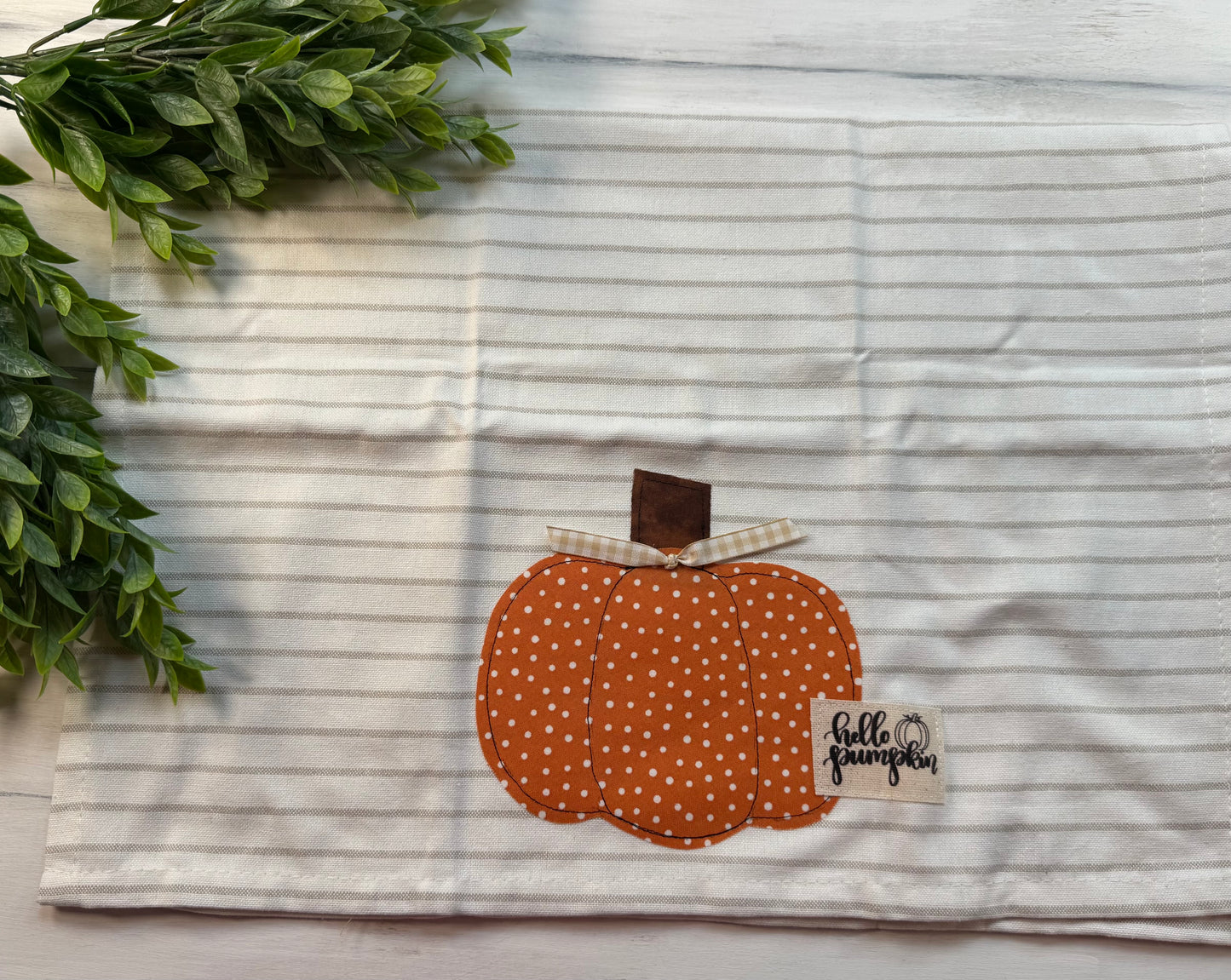 Hello pumpkin tea towel