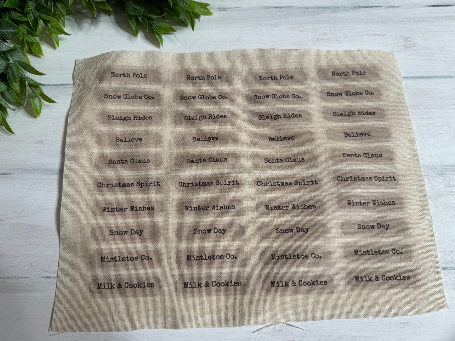 North Pole & more sheet of words