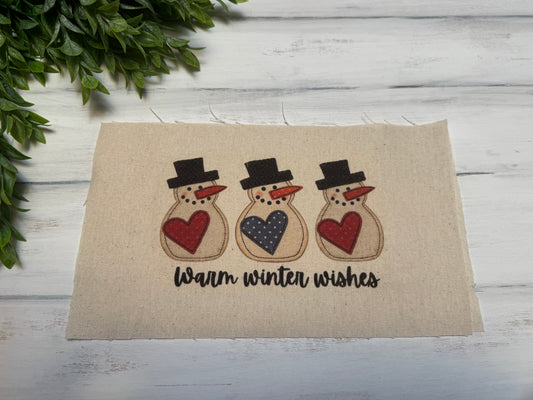 Warm winter wishes red & blue pillow kit
