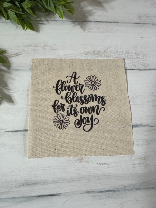 A flower blossoms 5” patch