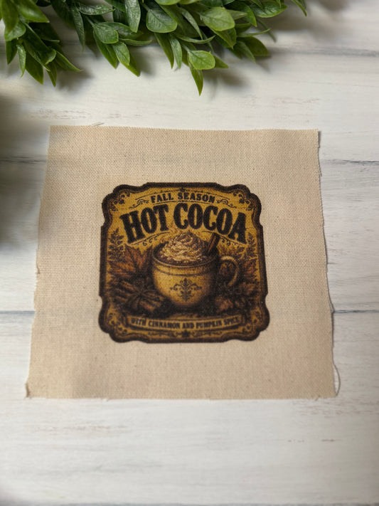 Hot cocoa vintage 5” patch