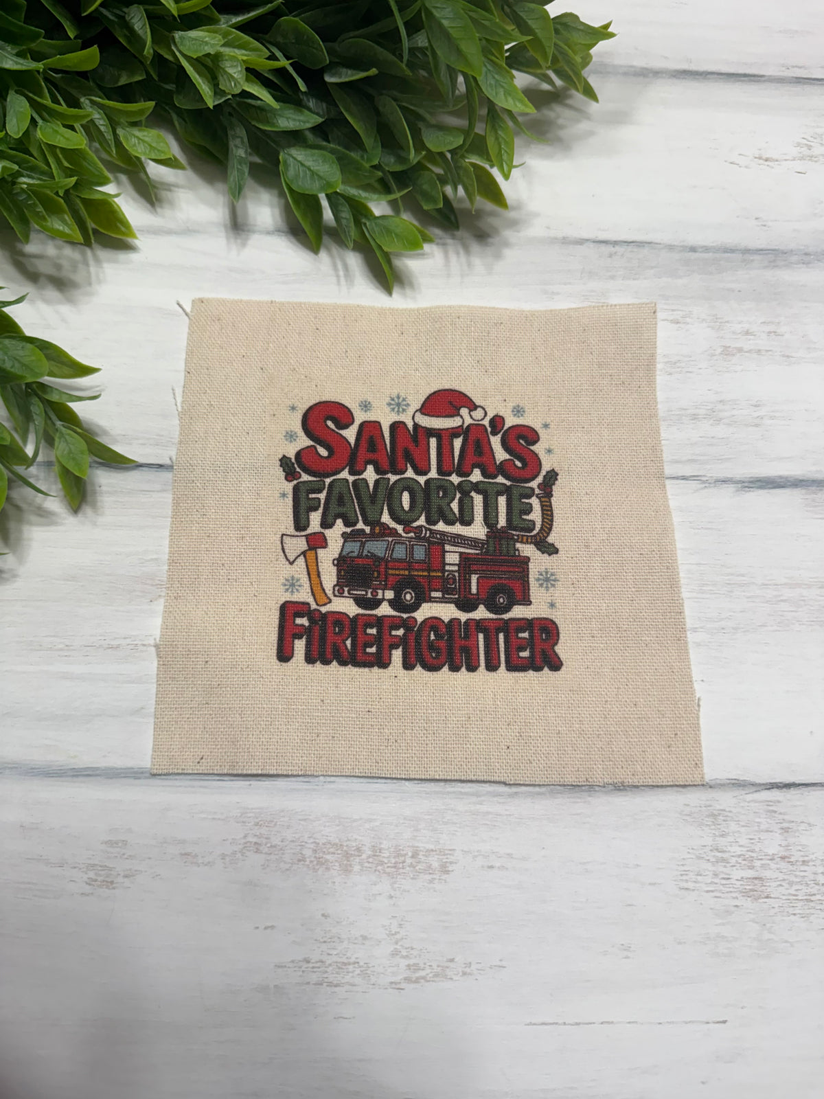 Santa’s Favorite Firefighter 5” patch