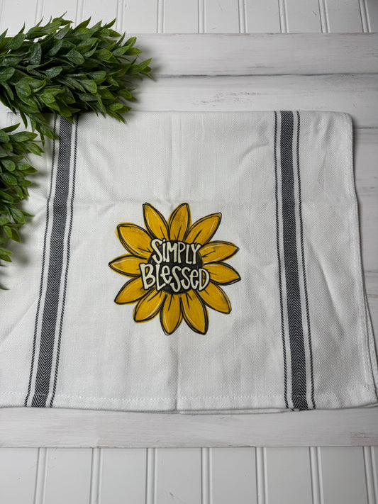 Simply blessed tea towel