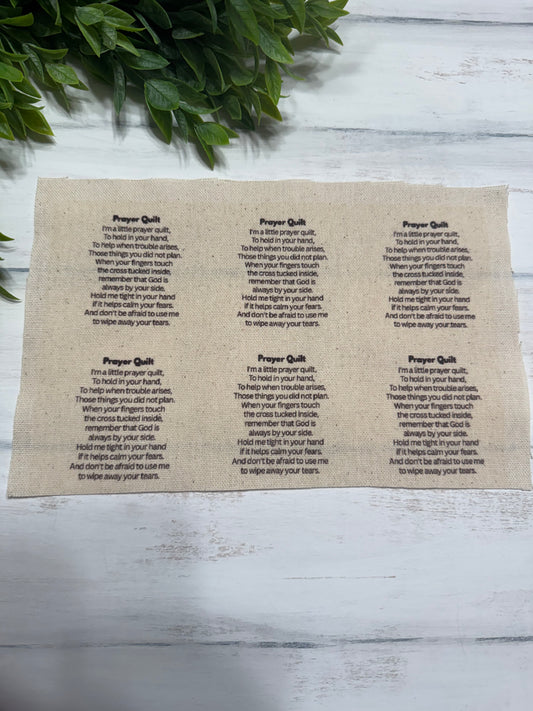Prayer quilt patches set of 6