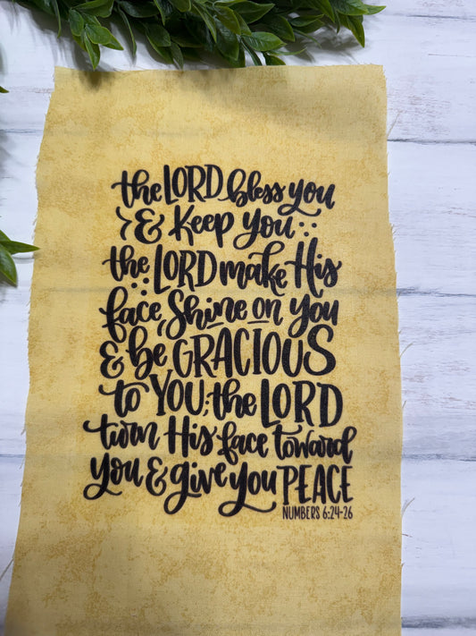 The Lord bless you yellow 6"X 8" patch
