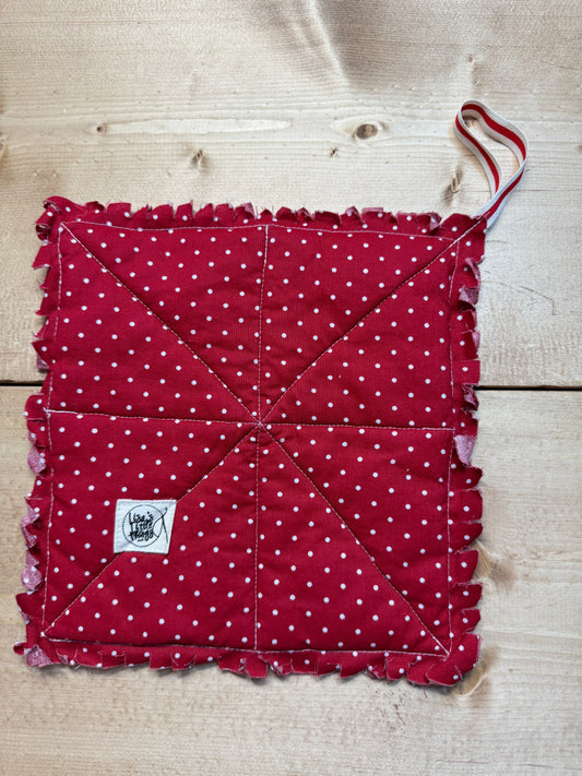 Red polka dot potholder