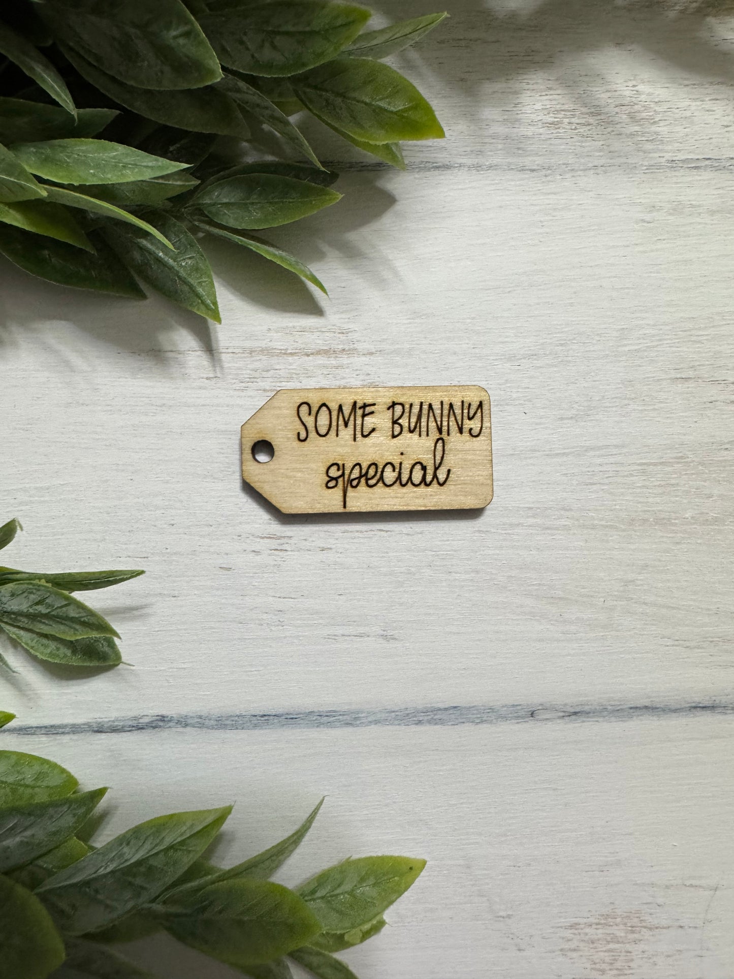 Some bunny special wooden tag