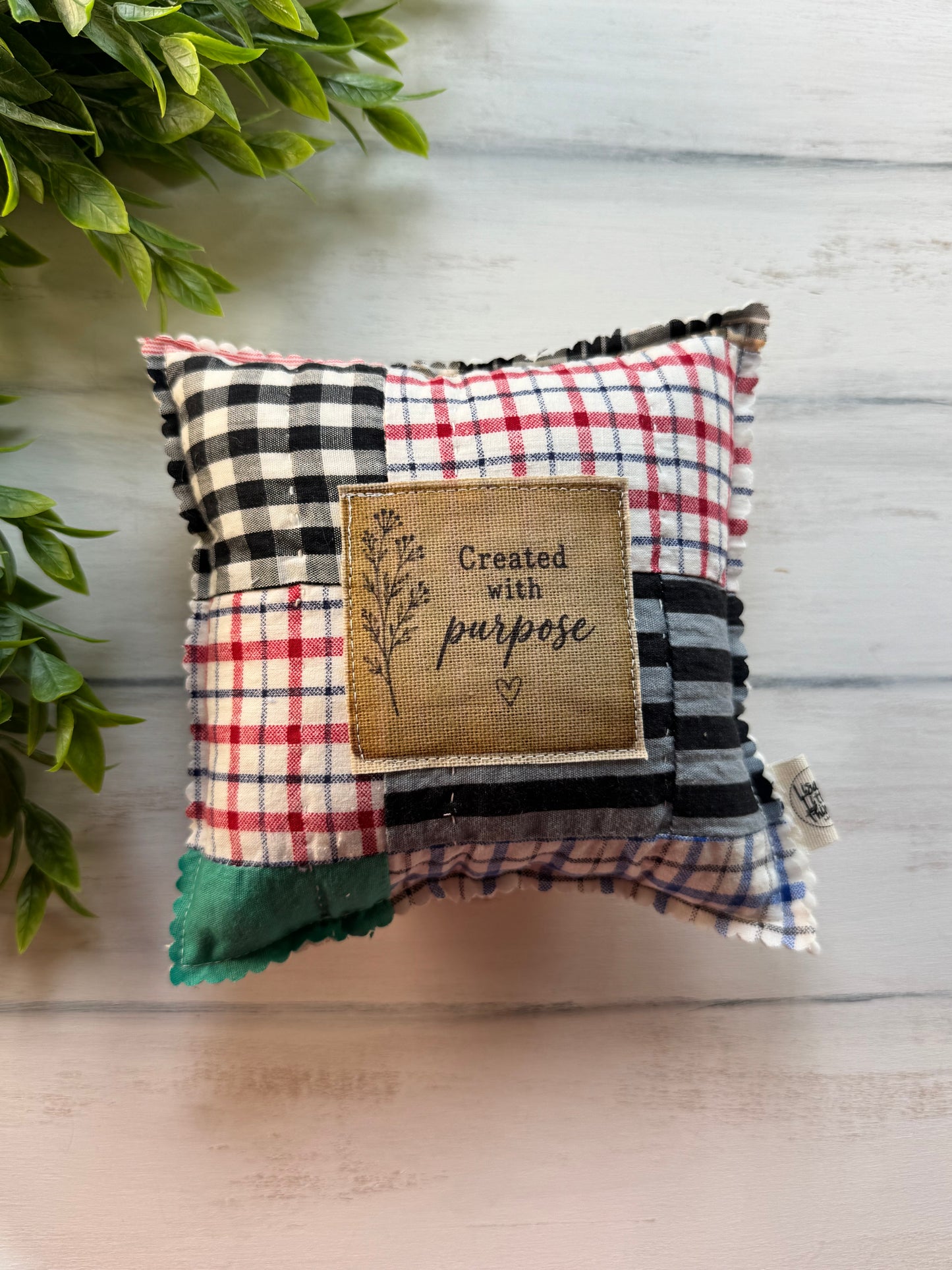 Created with purpose vintage quilt 6” pillow