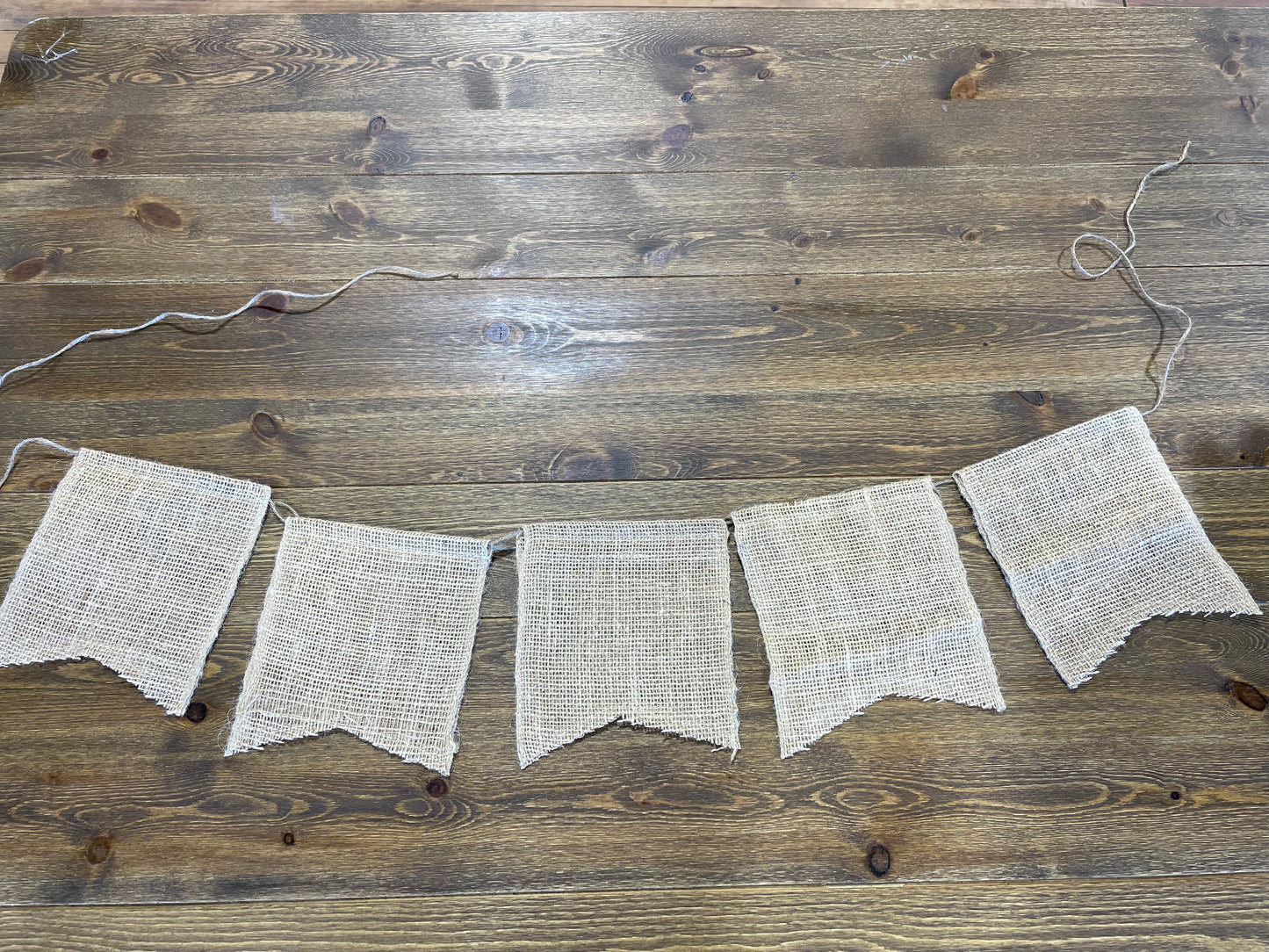 5 piece burlap banner