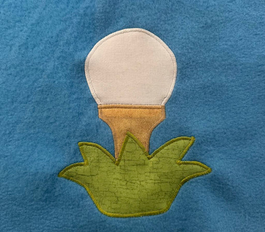 Golf ball and tee applique pattern