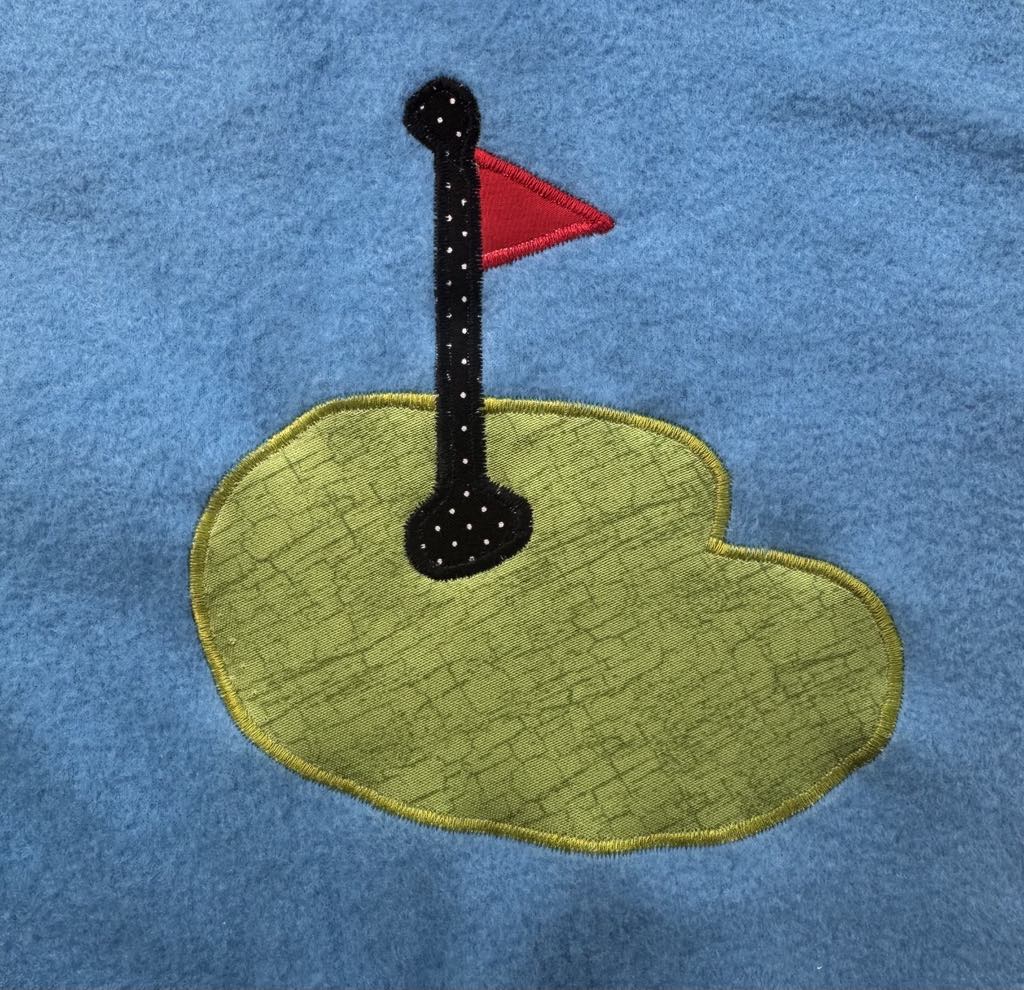 Golf green applique pattern