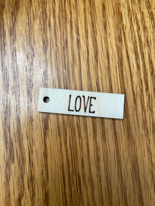 LOVE wooden tag