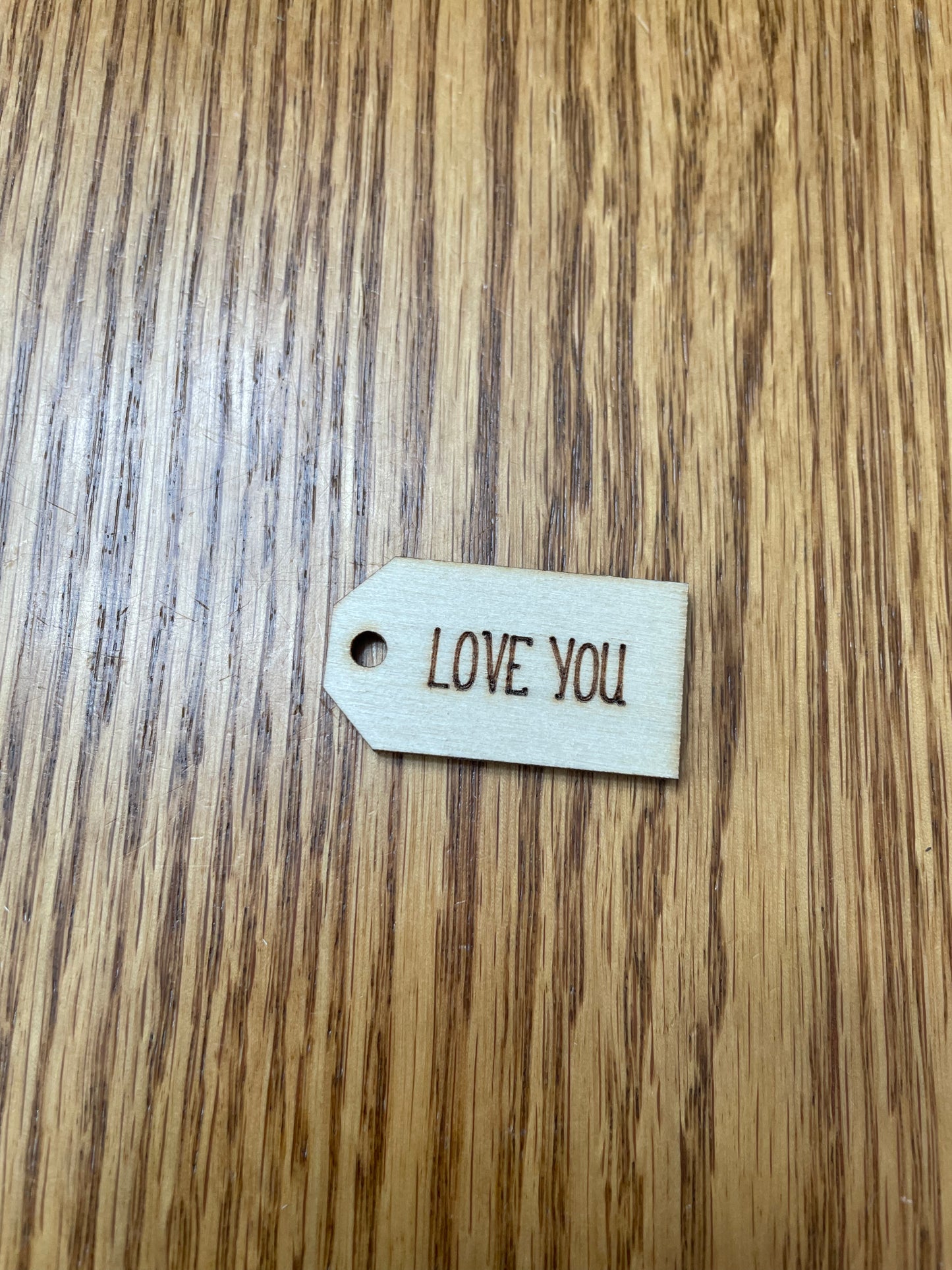 Love you wooden tag