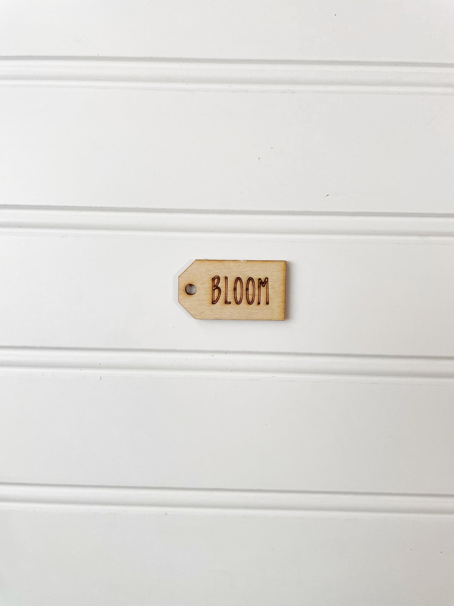 BLOOM wooden tag