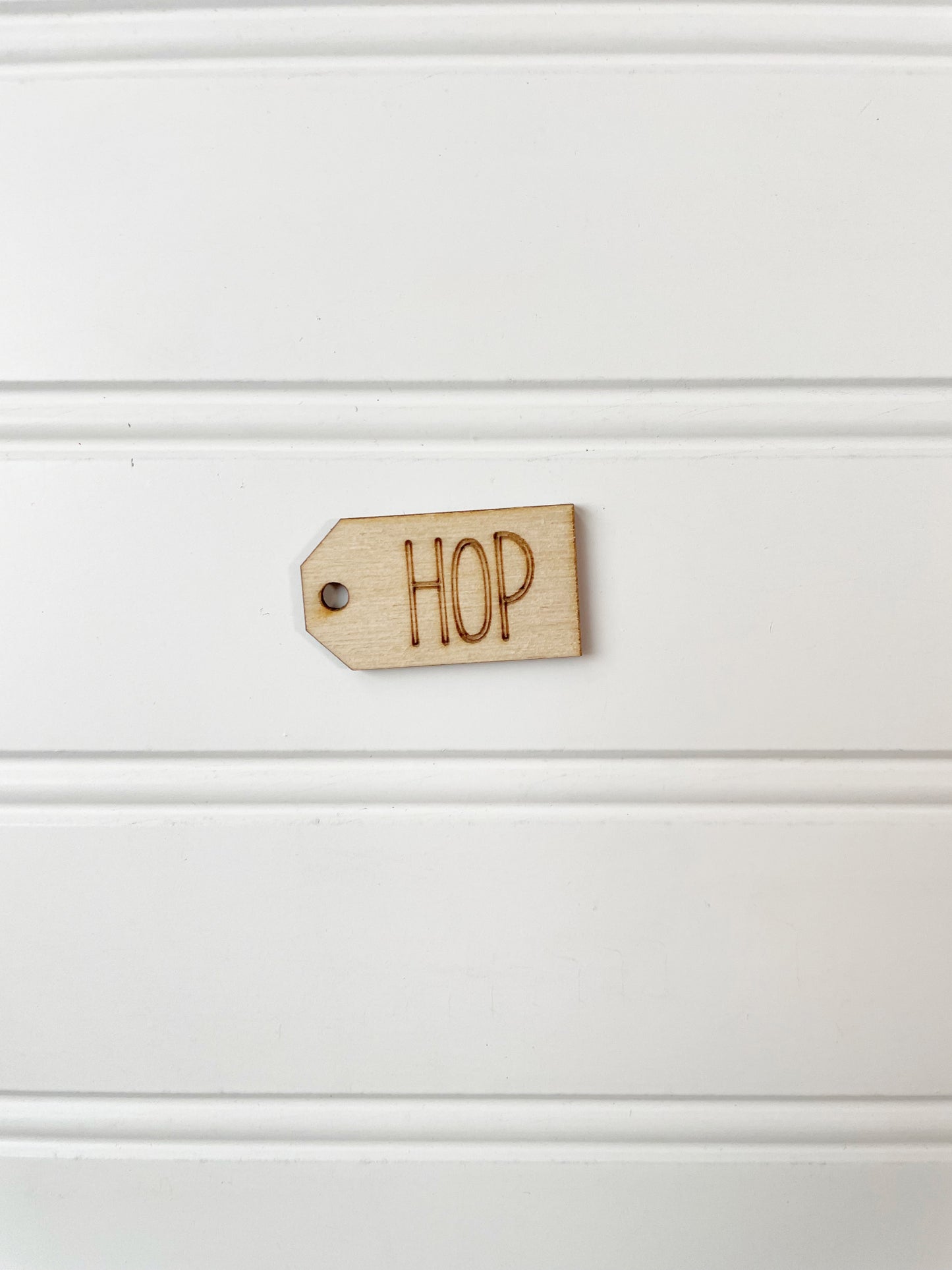 HOP wooden tag