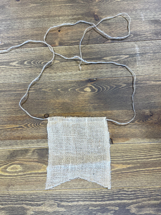 Single burlap banner