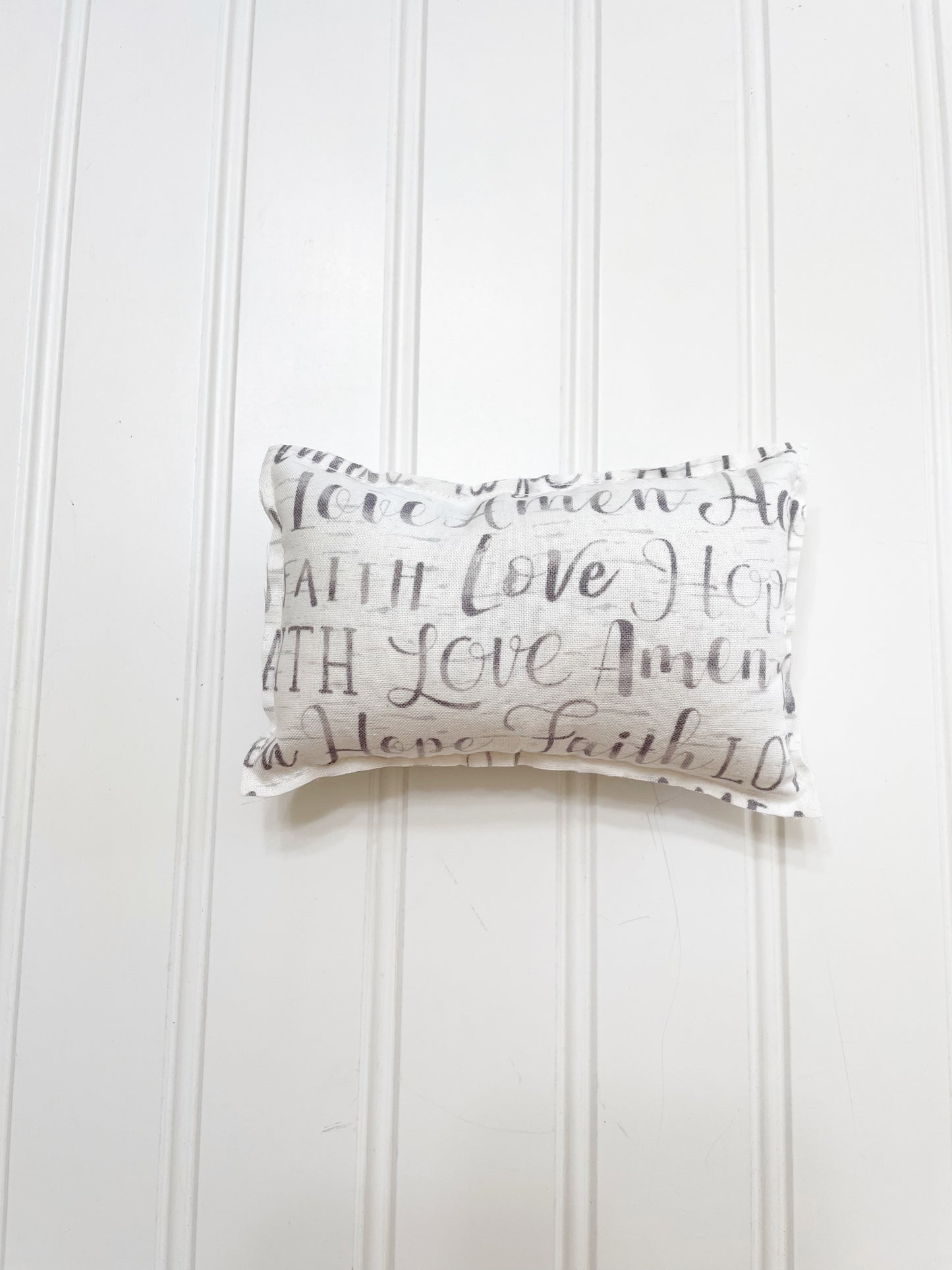 Faith words mini pillow