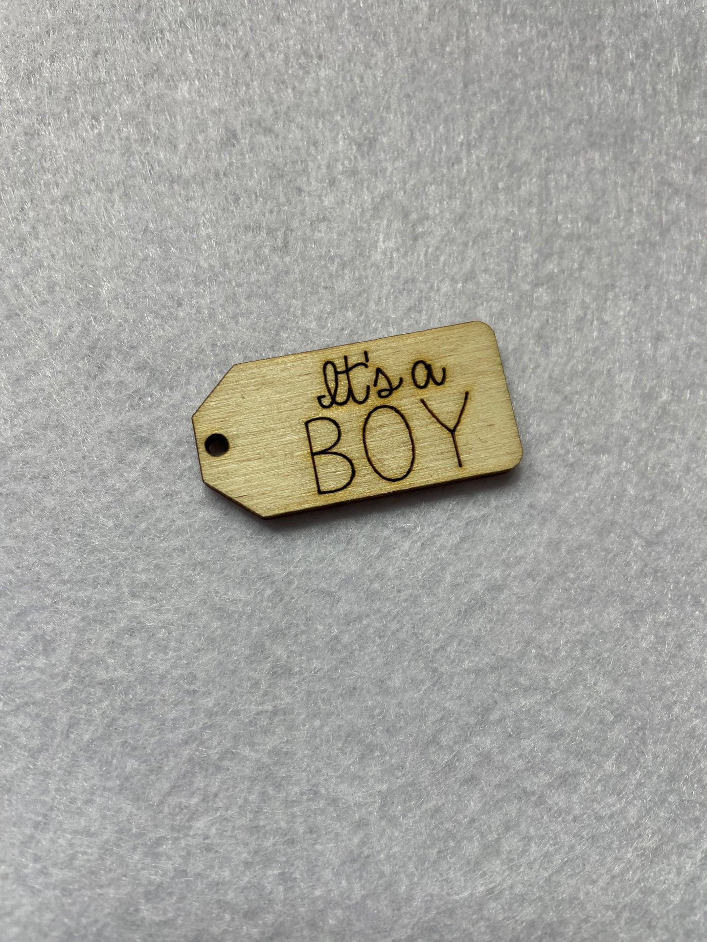 It’s a Boy wooden tag