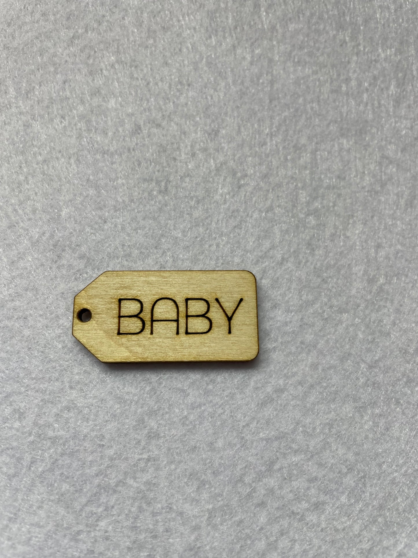 BABY wooden tag