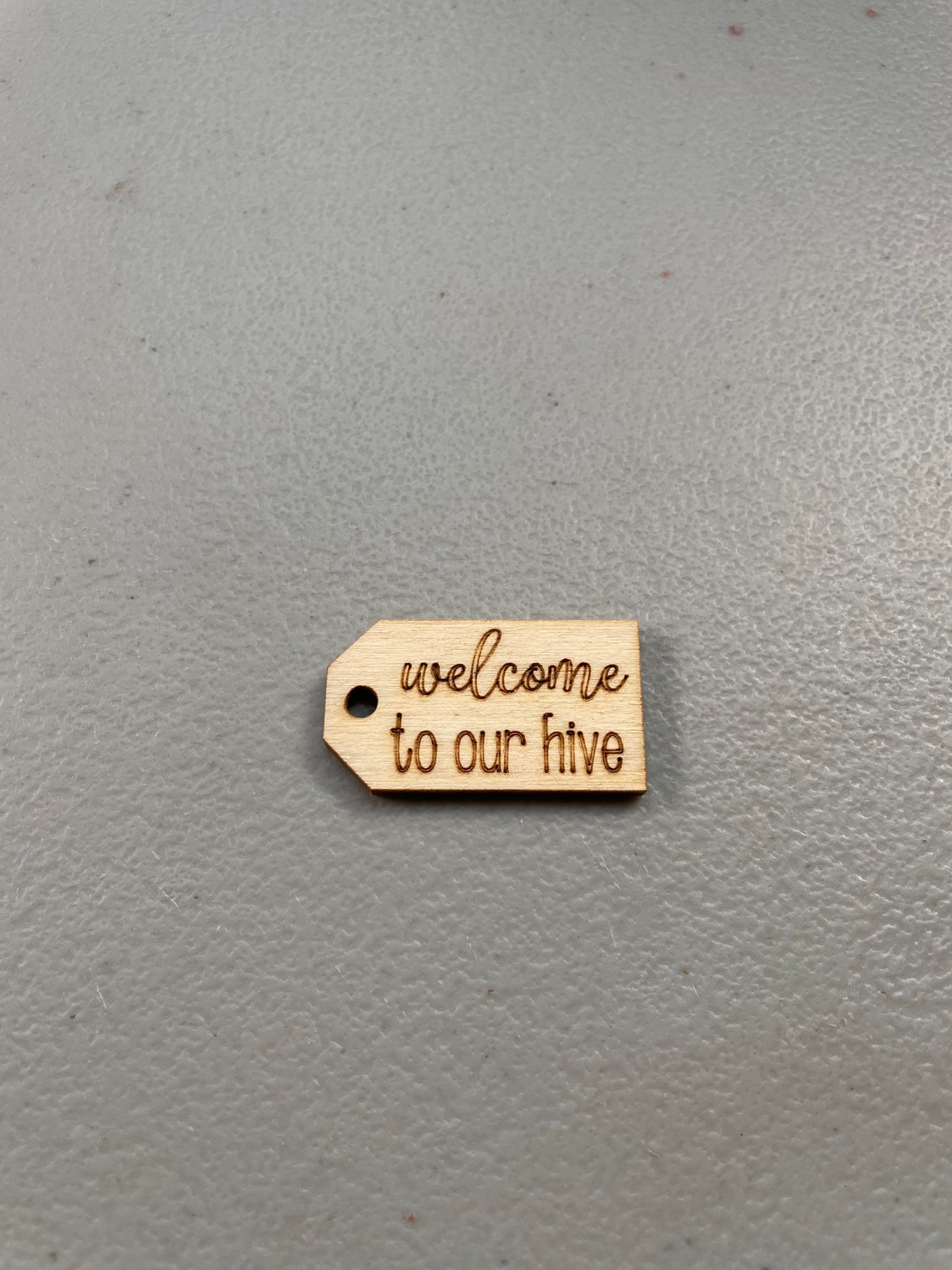 Welcome to our hive wooden tag