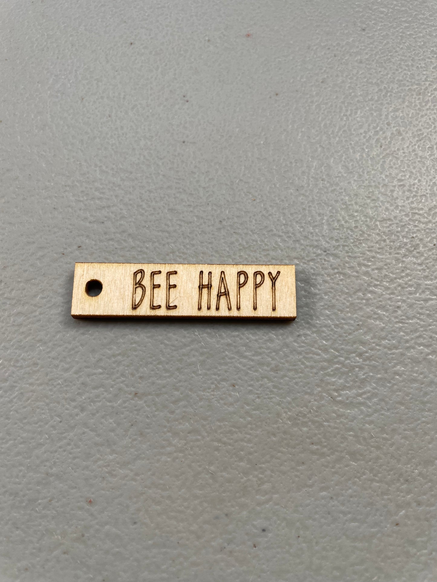 Bee Happy wooden tag