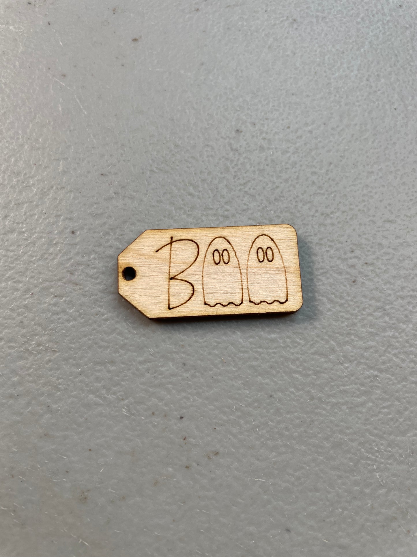 BOO wooden tag