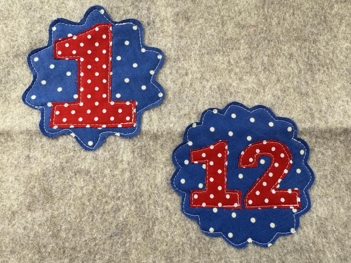 Number and frames applique pattern