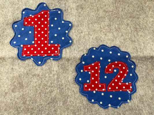 Number and frames applique pattern