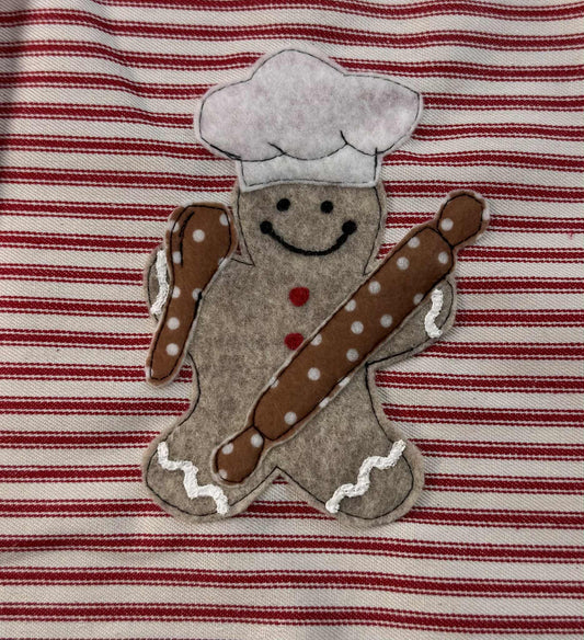 Baking gingerbread applique patterns